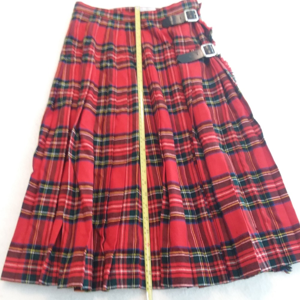 Scotch House Plaid Wool Kilt Womens 26" Waist Skirt Pleated Tartan Outlander - Picture 10 of 14